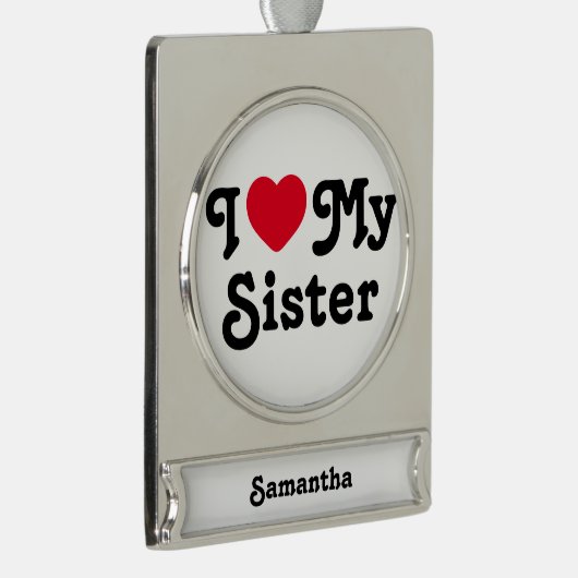 私は妹を愛している シルバープレートバナーオーナメント (右)