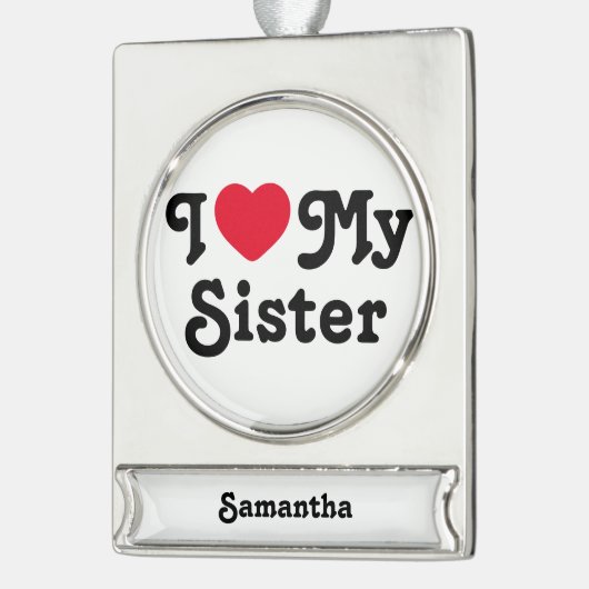 私は妹を愛している シルバープレートバナーオーナメント (左)
