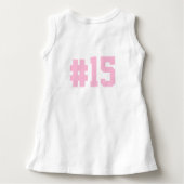 「私は妹」野球ジャージー番号 ベビーボディスーツ (裏面)