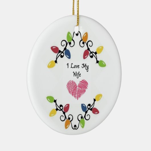 ***私は妻が大好き***クリスマスオーナメント セラミックオーナメント (右)