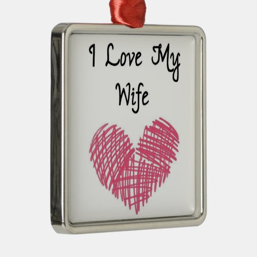**私は妻が大好き**クリスマスオーナメント メタルオーナメント (右)