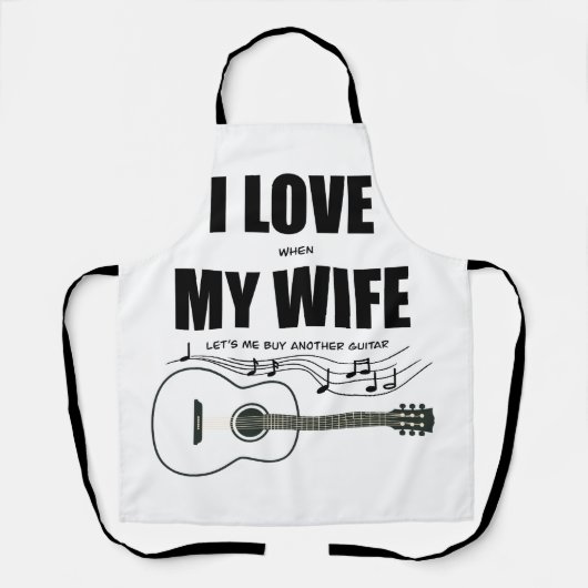 私は妻が私にもう一つのギターを買貸してるのが好き エプロン (正面)