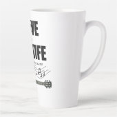 私は妻が私にもう一つのギターを買貸してるのが好き カフェラテマグ (右)