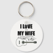 私は妻が私にもう一つのギターを買貸してるのが好き キーホルダー (正面)