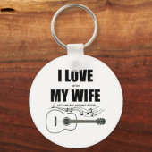 私は妻が私にもう一つのギターを買貸してるのが好き キーホルダー (正面)