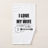 私は妻が私にもう一つのギターを買貸してるのが好き バスタオルセット (ハンドタオル)