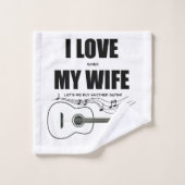 私は妻が私にもう一つのギターを買貸してるのが好き バスタオルセット (ウォッシュタオル)