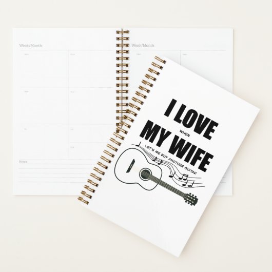 私は妻が私にもう一つのギターを買貸してるのが好き プランナー手帳 (ディスプレー)