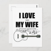 私は妻が私にもう一つのギターを買貸してるのが好き ポストカード (正面/裏面)