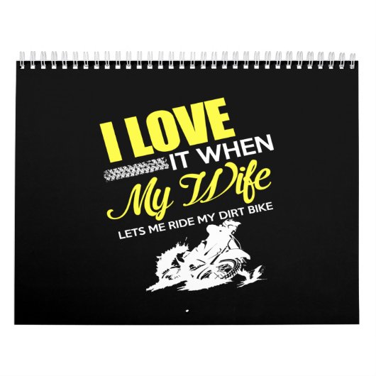 私は妻が私に泥自転車に乗せてくれるのが好きです カレンダー (カバー)