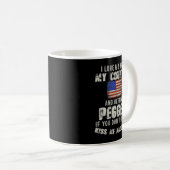 私は妻が私の国を愛し、あなたを縛らもしれる コーヒーマグカップ (正面右)