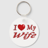 私は妻のかわいい赤文字 キーホルダー (裏面)