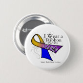 私は妻のためのリボンを衣服 – 膀胱がん 缶バッジ (正面&裏面)