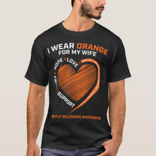 私は妻のための衣服オレンジ多発性硬化症Aw Tシャツ