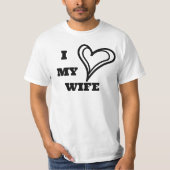 私は妻のカスタム愛 Tシャツ (正面)