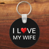私は妻のキーチェーンが大好き キーホルダー (正面)