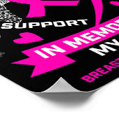 私は妻の乳がん阿波の思い出にピンクの衣服 ポスター (角)