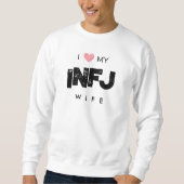 私は妻の性格特徴バレンタインが大好き スウェットシャツ (正面)