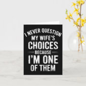 私は妻の選択に疑問を持つことはない カード (黄色い花)