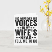 私は妻の頭の中の声が何でも言うことをする カード (黄色い花)