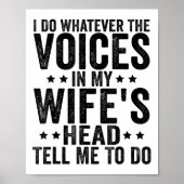 私は妻の頭の中の声が何でも言うことをする ポスター (正面)