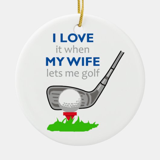 私は妻を愛している セラミックオーナメント (正面)