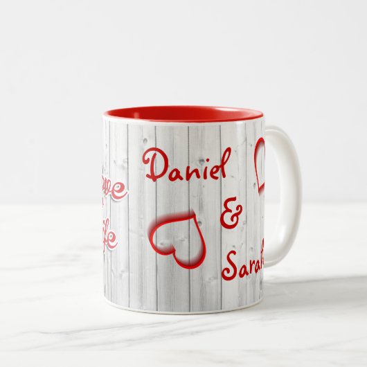 私は妻を愛している ツートーンマグカップ (正面右)