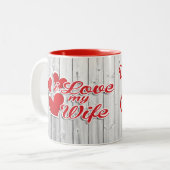 私は妻を愛している ツートーンマグカップ (正面左)