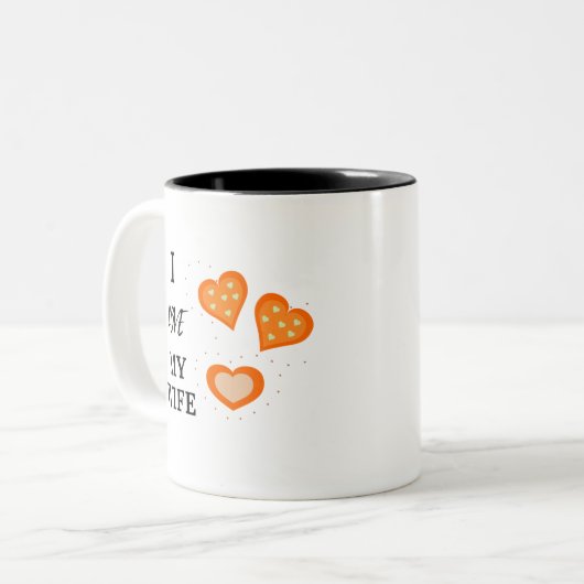 私は妻を愛している ツートーンマグカップ (正面左)