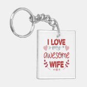 私は妻を愛し素晴らしている キーホルダー (正面左)