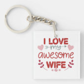 私は妻を愛し素晴らしている キーホルダー (正面)
