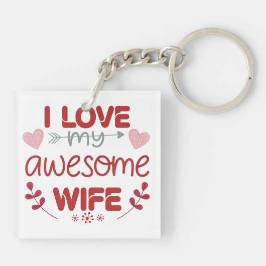 私は妻を愛し素晴らしている キーホルダー (裏面)