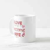 私は妻を愛し素晴らしている コーヒーマグカップ (正面左)
