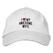 私は妻を愛し素晴らしている 刺繍入りキャップ (正面)