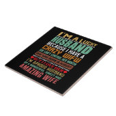 私は妻を愛する人にとって幸運な夫の贈り物だ タイル (側面)