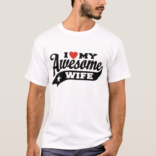 私は妻を愛素晴らしす Tシャツ (正面)