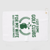 私は妻得のためにクラブを作る ゴルフタオル (横)