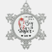 私は姉になる スノーフレークピューターオーナメント (正面)