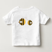 私は姉になる – Cute Beeデザイン トドラーTシャツ (裏面)