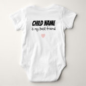 私は姉の両面写真と文字 ベビーボディスーツ (裏面)