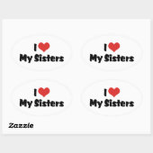 私は姉妹を愛している 楕円形シール (シート)