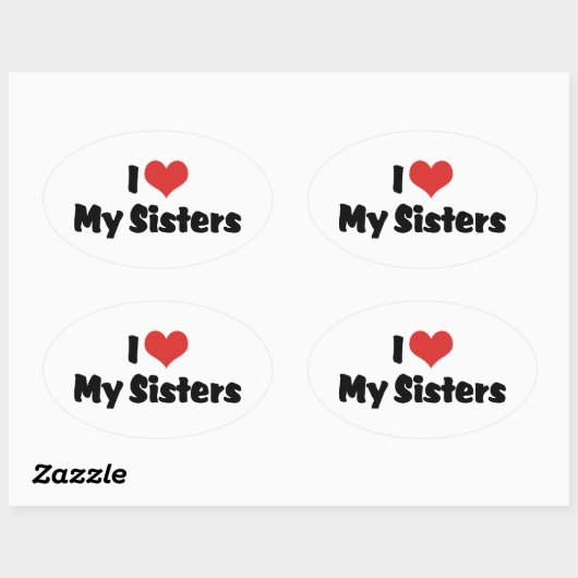 私は姉妹を愛している 楕円形シール (シート)