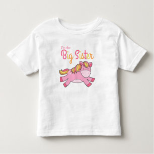私は姉-かわいいピンクの子馬です トドラーTシャツ