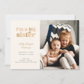 私は姉（ニュートラル）の写真誕生 案内状 (正面)