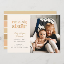 私は姉（ニュートラル）の写真誕生 案内状