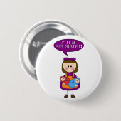 私は姉(双子の兄弟および姉妹)ボタンです 缶バッジ (正面&裏面)