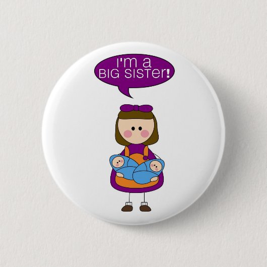 私は姉(対の男の子)ボタンです 缶バッジ (正面)