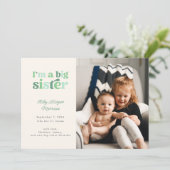 私は姉（緑）の写真誕生 案内状 (スタンド正面)