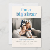 私は姉（青）フラットアナウンスメントカード 案内状 (正面)