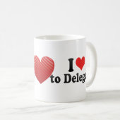 私は委託することを愛します コーヒーマグカップ (正面右)